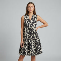Isla Tiered Babydoll Mini Dress in Onyx