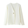 Isolde Elegant Knit Cardigan with V-Neck