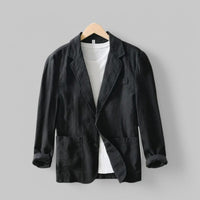 Isolde Lightweight Linen Vest in Black