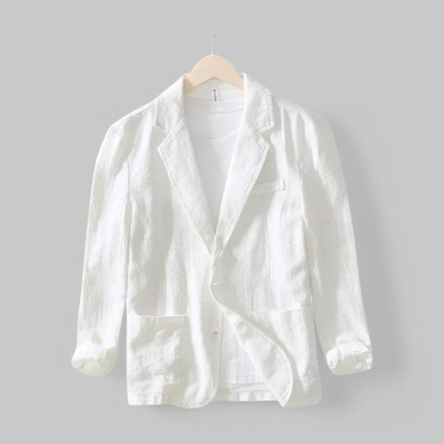 Isolde Lightweight Linen Vest in White