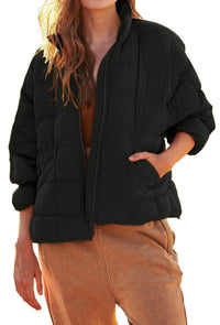 Isolde Lightweight Quilted Jacket with Pockets in Black