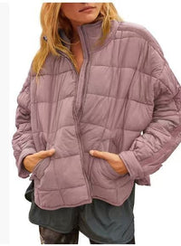 Isolde Lightweight Quilted Jacket with Pockets in Pink