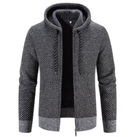 Ivar Casual Knit Cardigan with Hood in Grey