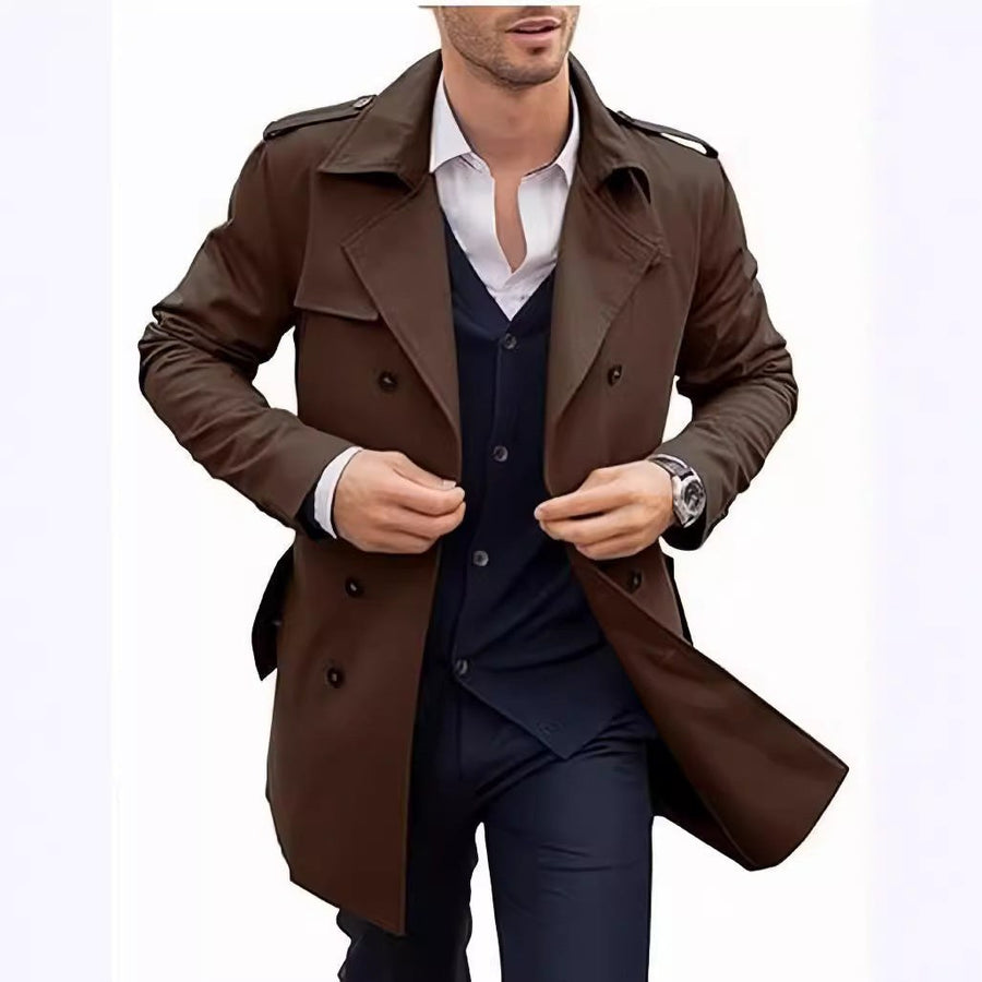 Ivar Elegant Trench Coat with Button Front
