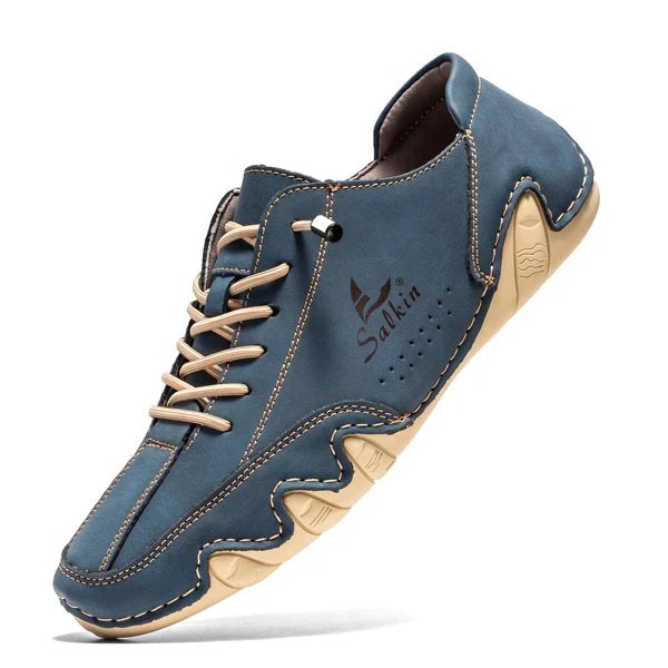 Ivar Leather Sandals in Blue