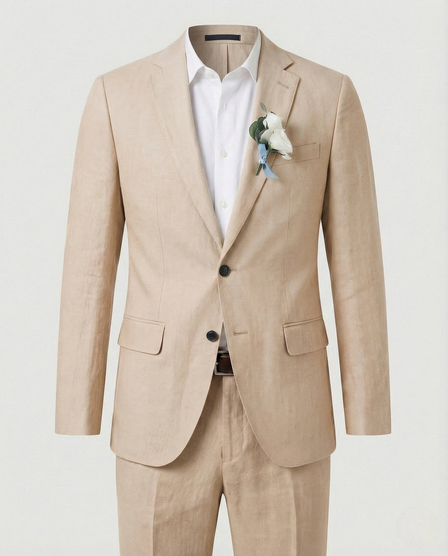 Ivar Linen Suit in Beige