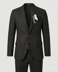 Ivar Linen Suit in Black