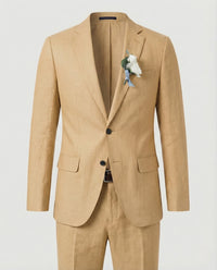 Ivar Linen Suit in Champagne