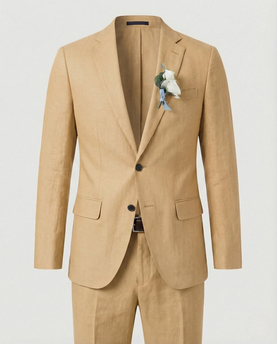 Ivar Linen Suit in Champagne
