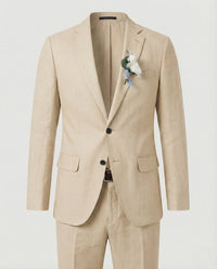 Ivar Linen Suit in Light Red