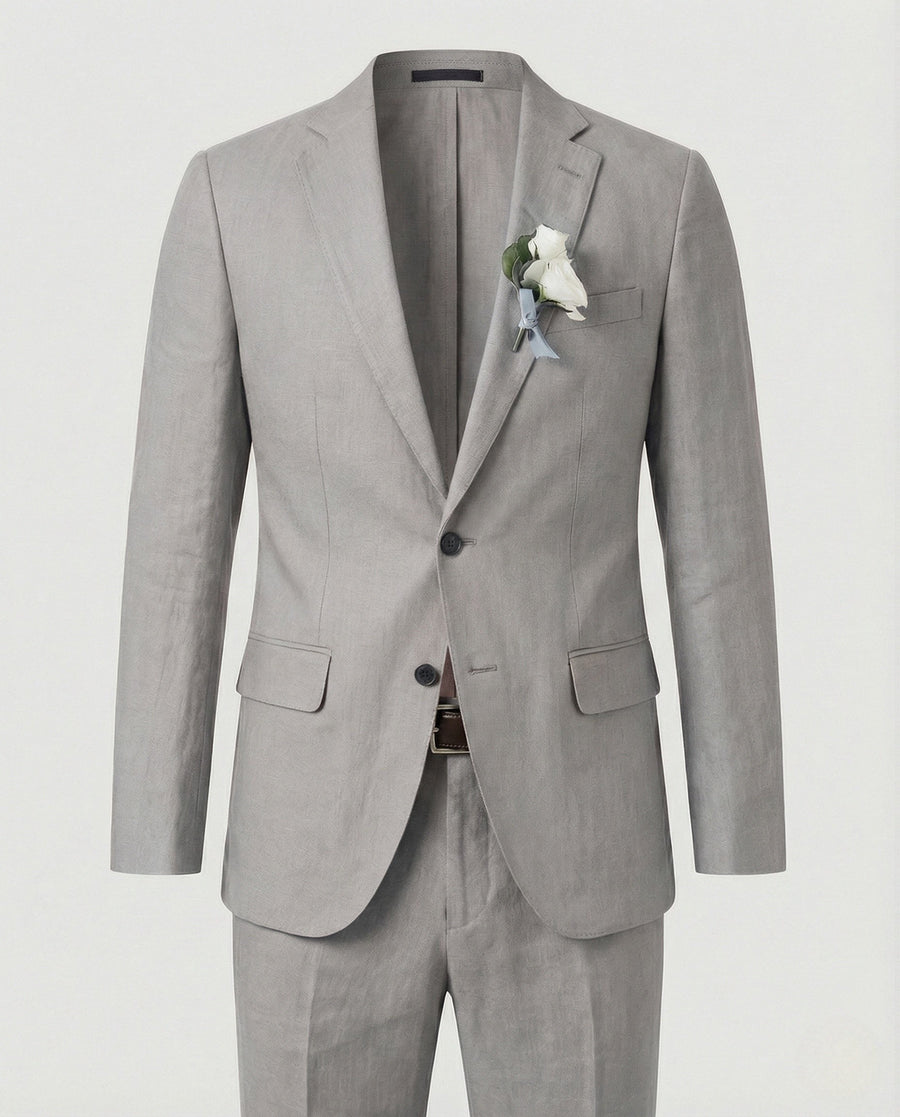 Ivar Linen Suit in Silver