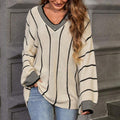 Jacinta Casual Knit Sweater with V-Neck