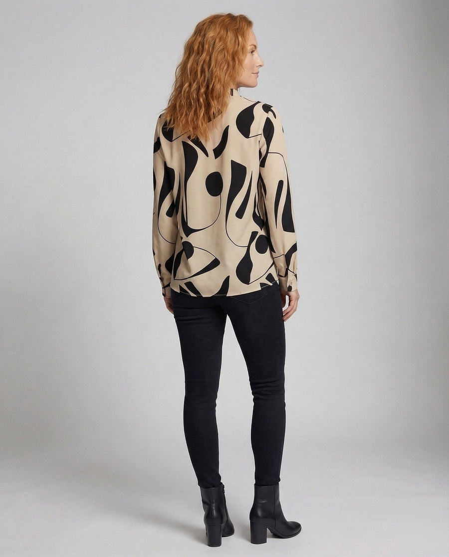 Jacinta Elegant Blouse in Beige
