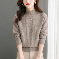 Jacinta Elegant Knit Sweater in Beige