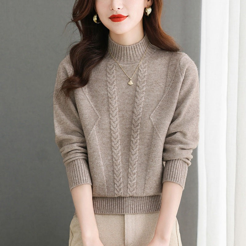 Jacinta Elegant Knit Sweater in Beige