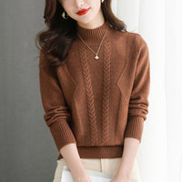 Jacinta Elegant Knit Sweater in Karamell