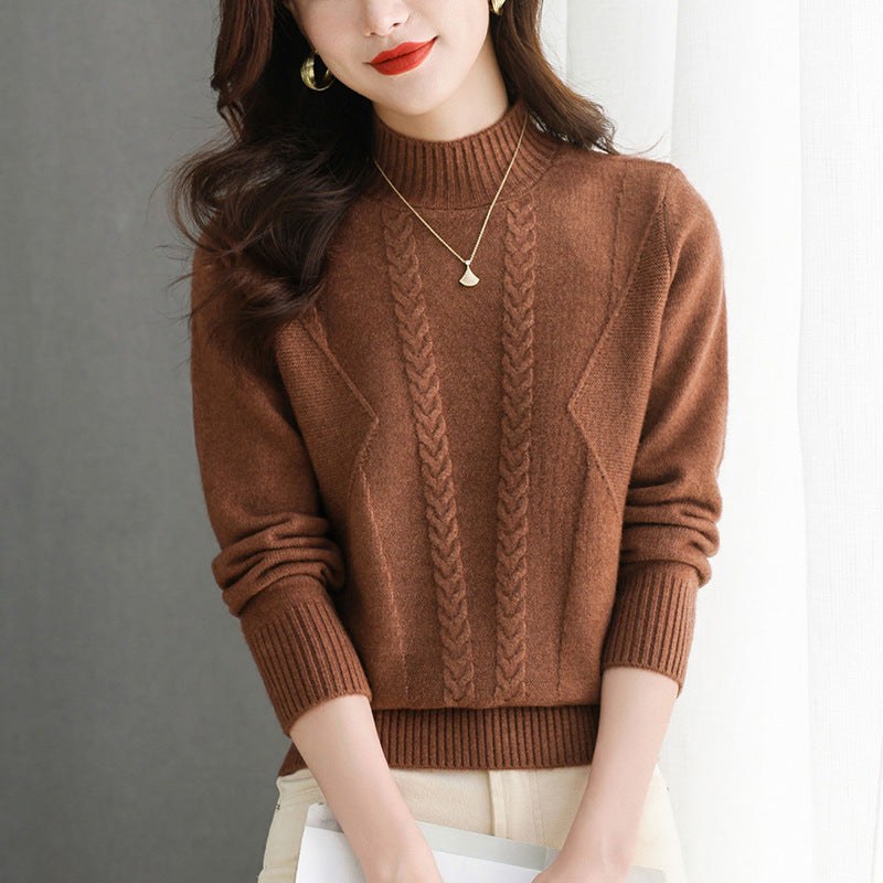 Jacinta Elegant Knit Sweater in Karamell