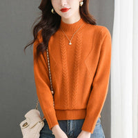 Jacinta Elegant Knit Sweater in Orange