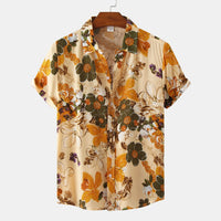Jacinta Suit with Short Sleeve and Elastic Waist in Orange