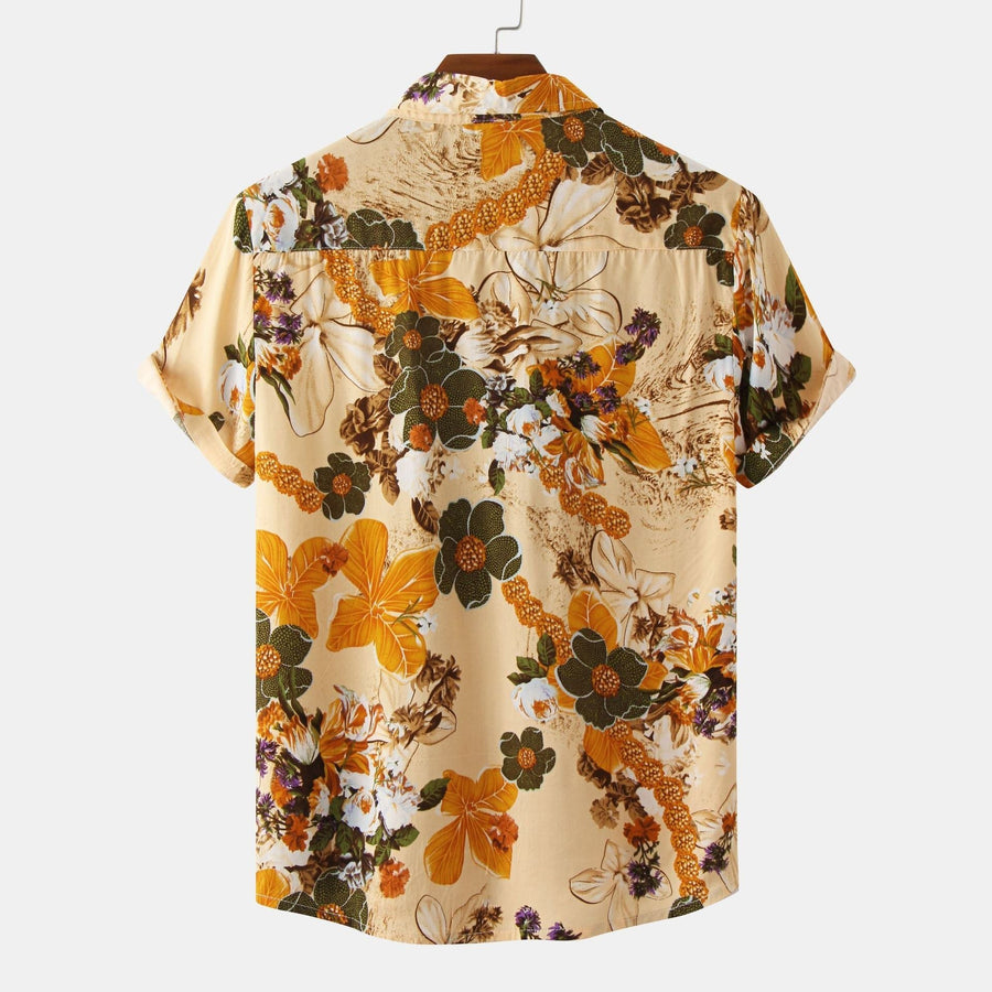 Jacinta Suit with Short Sleeve and Elastic Waist in Orange