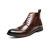 Jackson Wingtip Boot in Mahogany