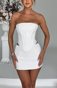 Cressida Mini Skirt in Ivory
