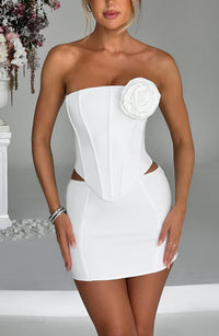 Cressida Mini Skirt in Ivory
