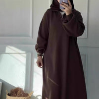 Jade Casual Dress with Zip Front and Hood