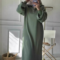 Jade Casual Dress with Zip Front and Hood