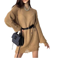 Jade Casual Knit Dress in Blue