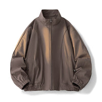 Jade Jacket with Elastic Waist and Pockets in Kastanienbraun
