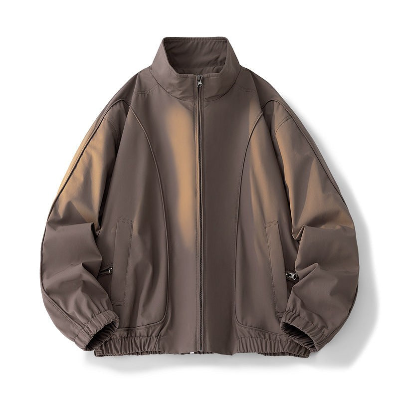 Jade Jacket with Elastic Waist and Pockets in Kastanienbraun
