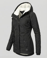 Jade Jacket with Hood in Black