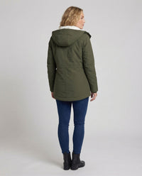 Jade Jacket with Hood in Green