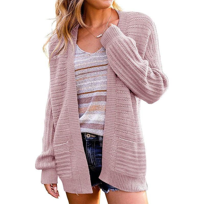 Jade Knit Cardigan in Light Purple