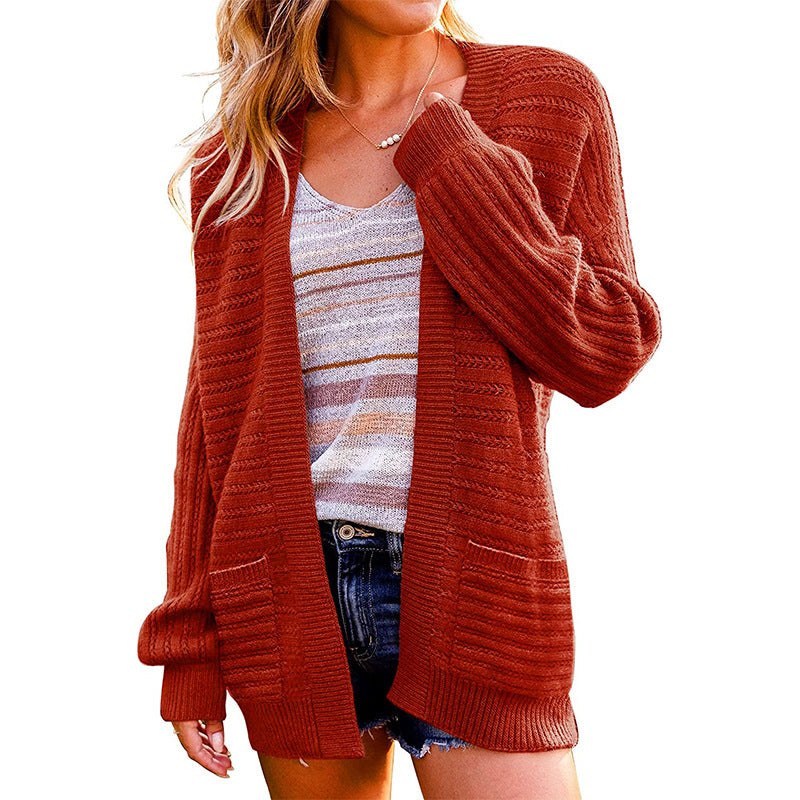 Jade Knit Cardigan in Ziegelrot