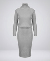 Jade Knit Dress in Grey