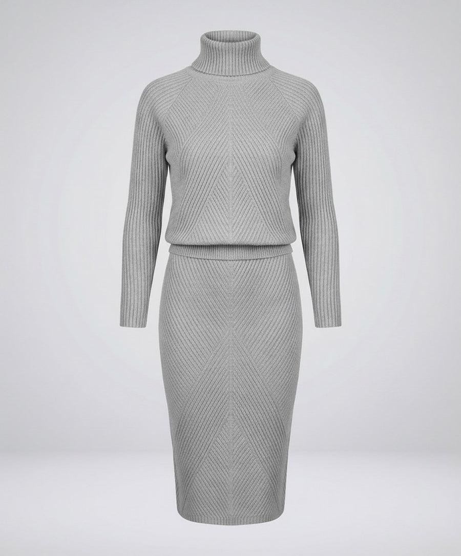 Jade Knit Dress in Grey