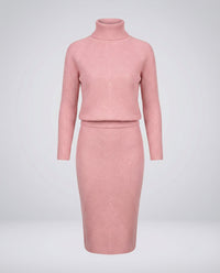 Jade Knit Dress in Pink