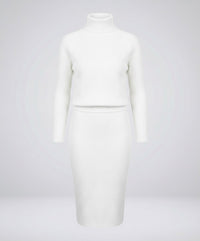 Jade Knit Dress in White