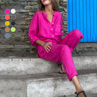 Jade Linen Shirt with Long Sleeve