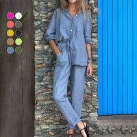 Jade Linen Shirt with Long Sleeve