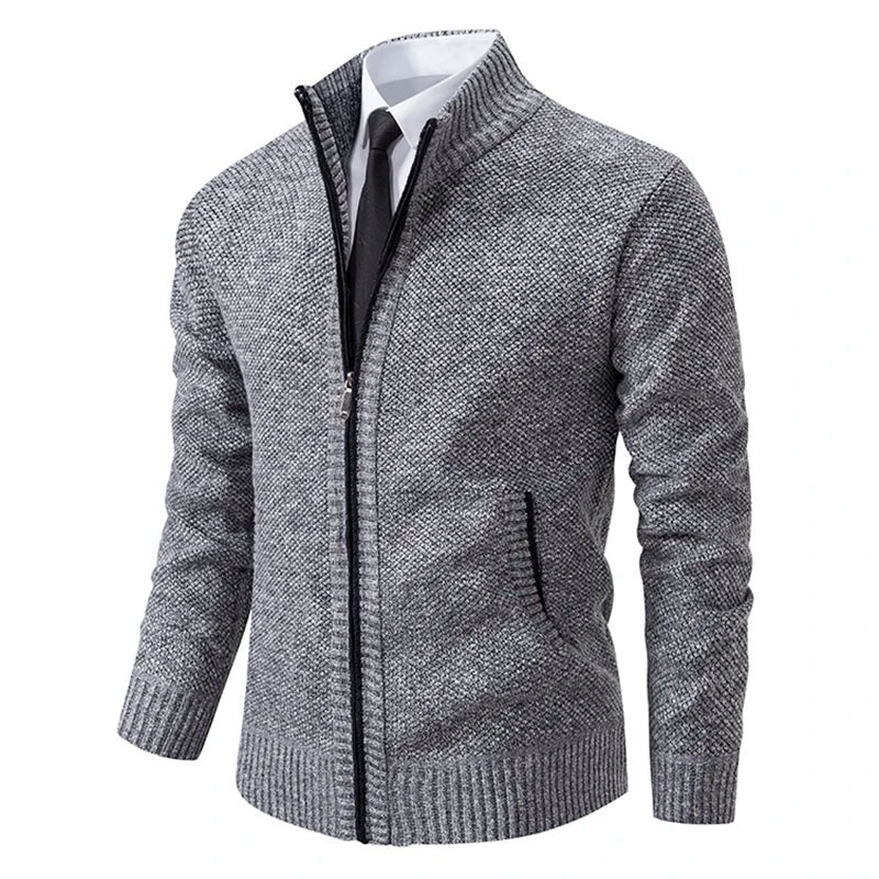 James Anthony Cardigan in Light Gray