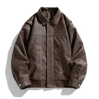 James Anthony Leather Jacket in Espresso Brown