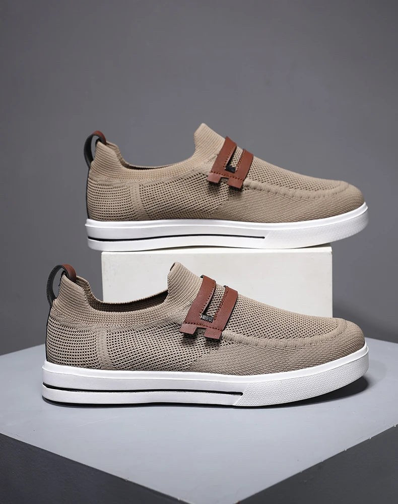 James Anthony Mesh Slip on Shoe in Beige