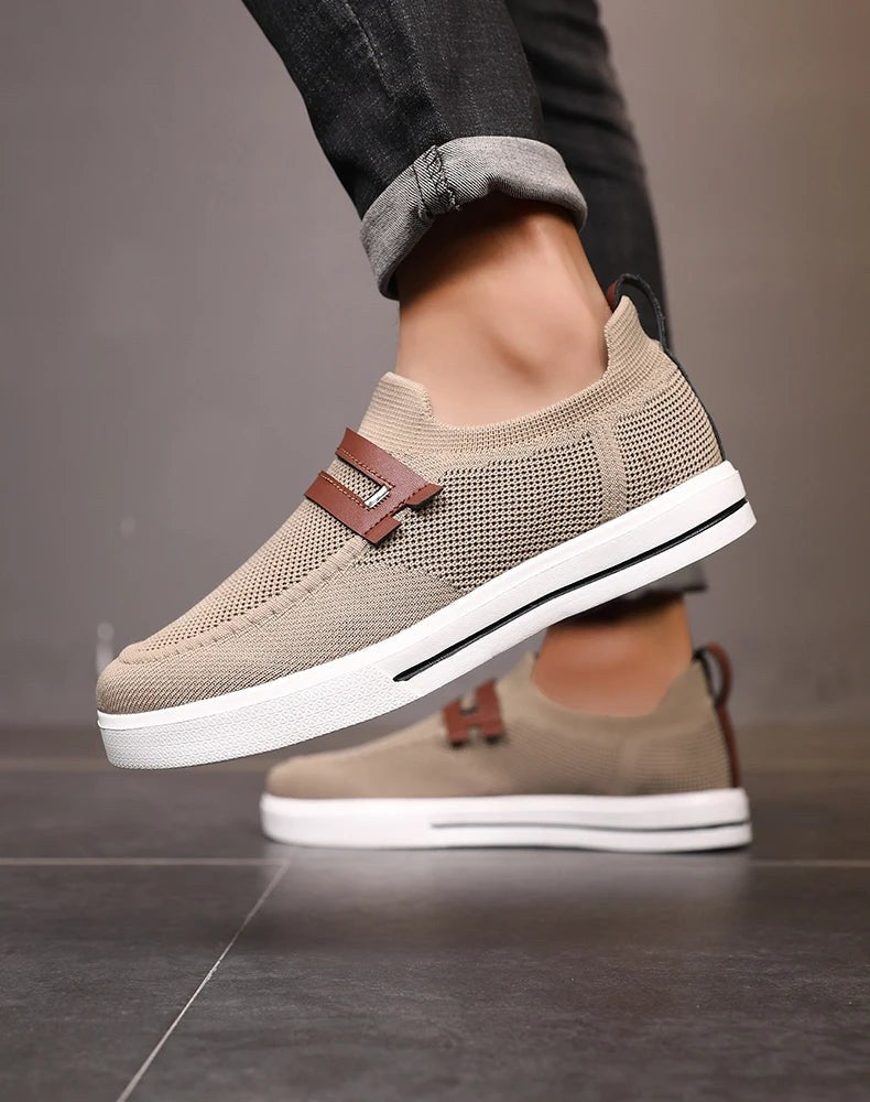 James Anthony Mesh Slip on Shoe in Beige