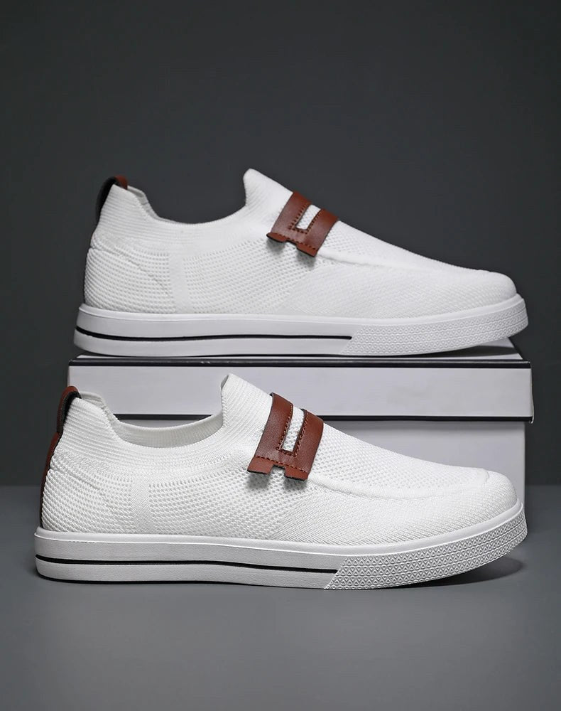 James Anthony Mesh Slip on Shoe in Blanco