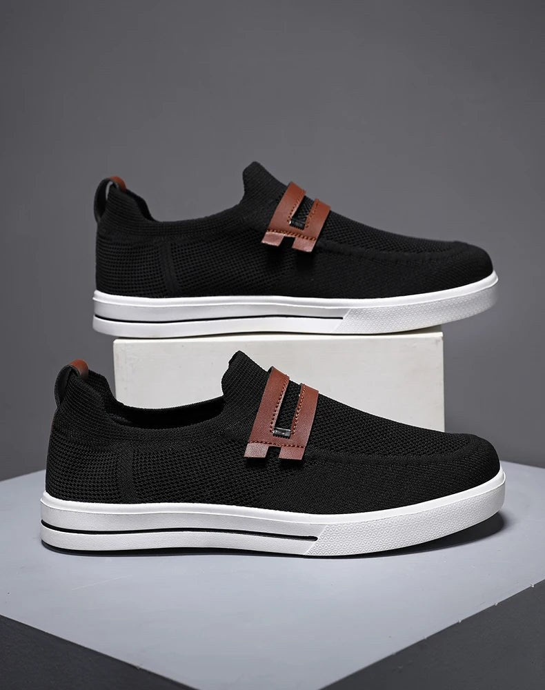 James Anthony Mesh Slip on Shoe in Charcoal