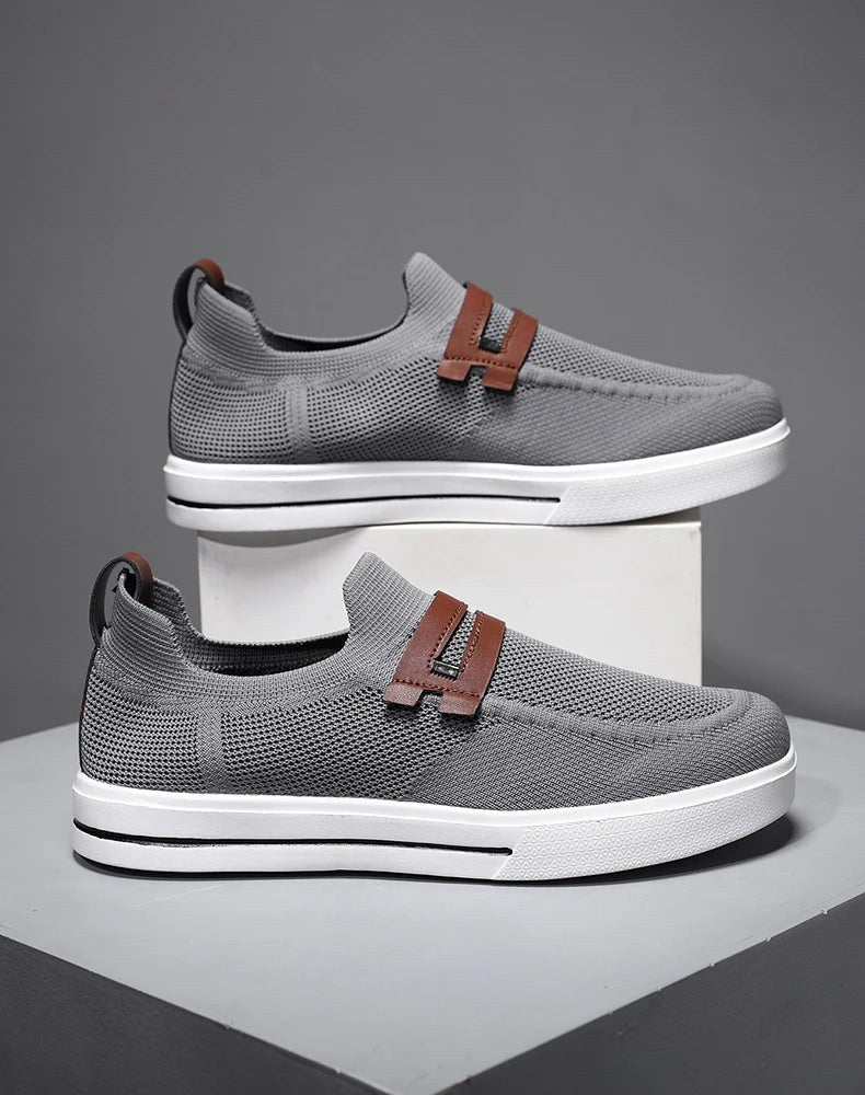 James Anthony Mesh Slip on Shoe in Slate Gray