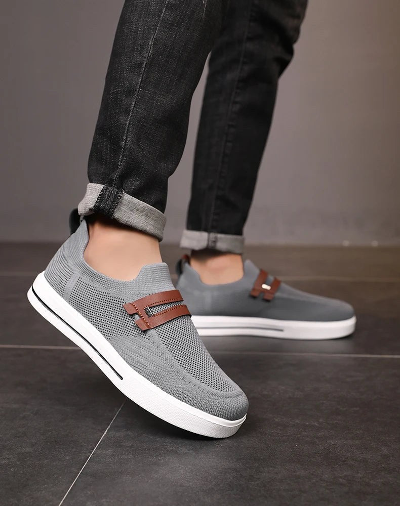James Anthony Mesh Slip on Shoe in Slate Gray